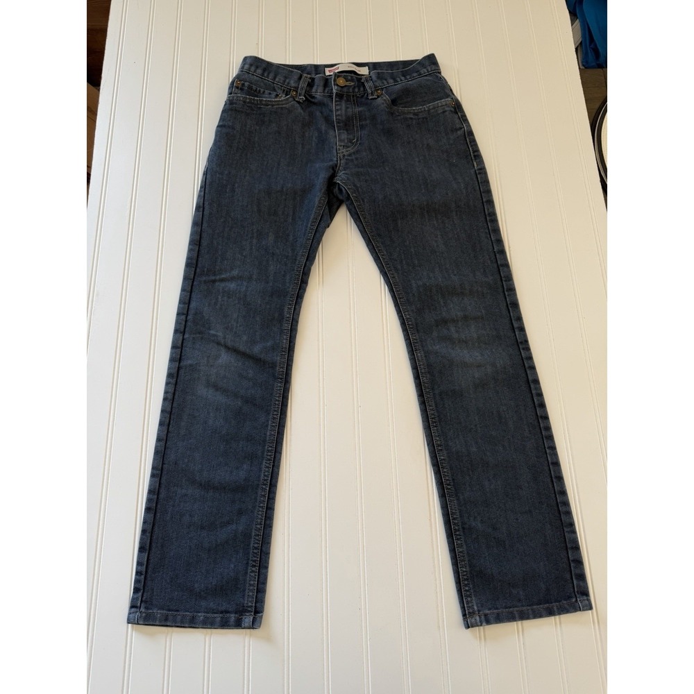 Levi's 511 Slim Jeans Boys 16 Regular 28x28 Dark Wash Denim Youth Pants 28 Waist
